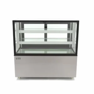 Vitrina refrigerada de 1500 mm 2 repisas y vidrio plano