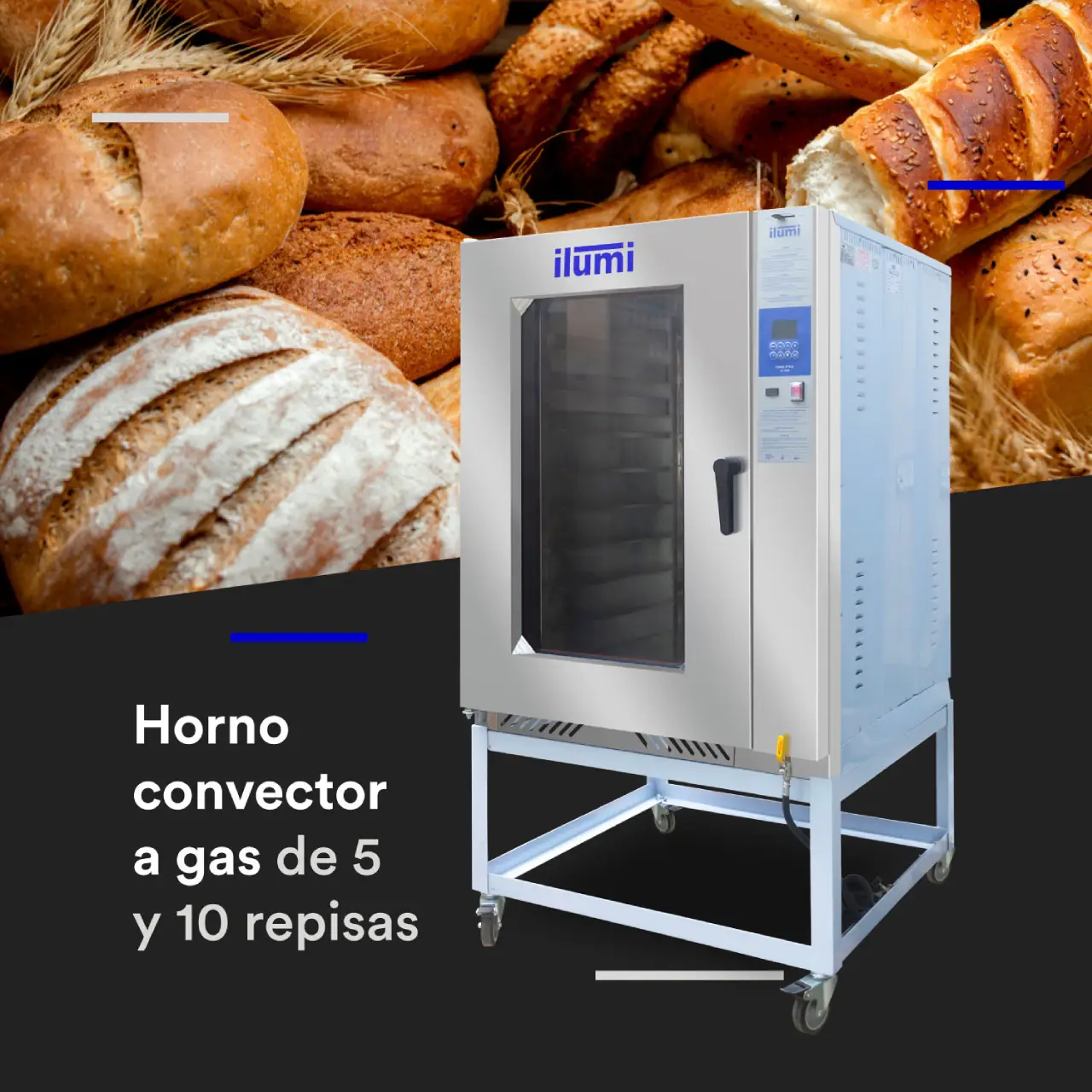 hornos Horno HPT-18 Pizzero mediano a gas con cinta rotativa